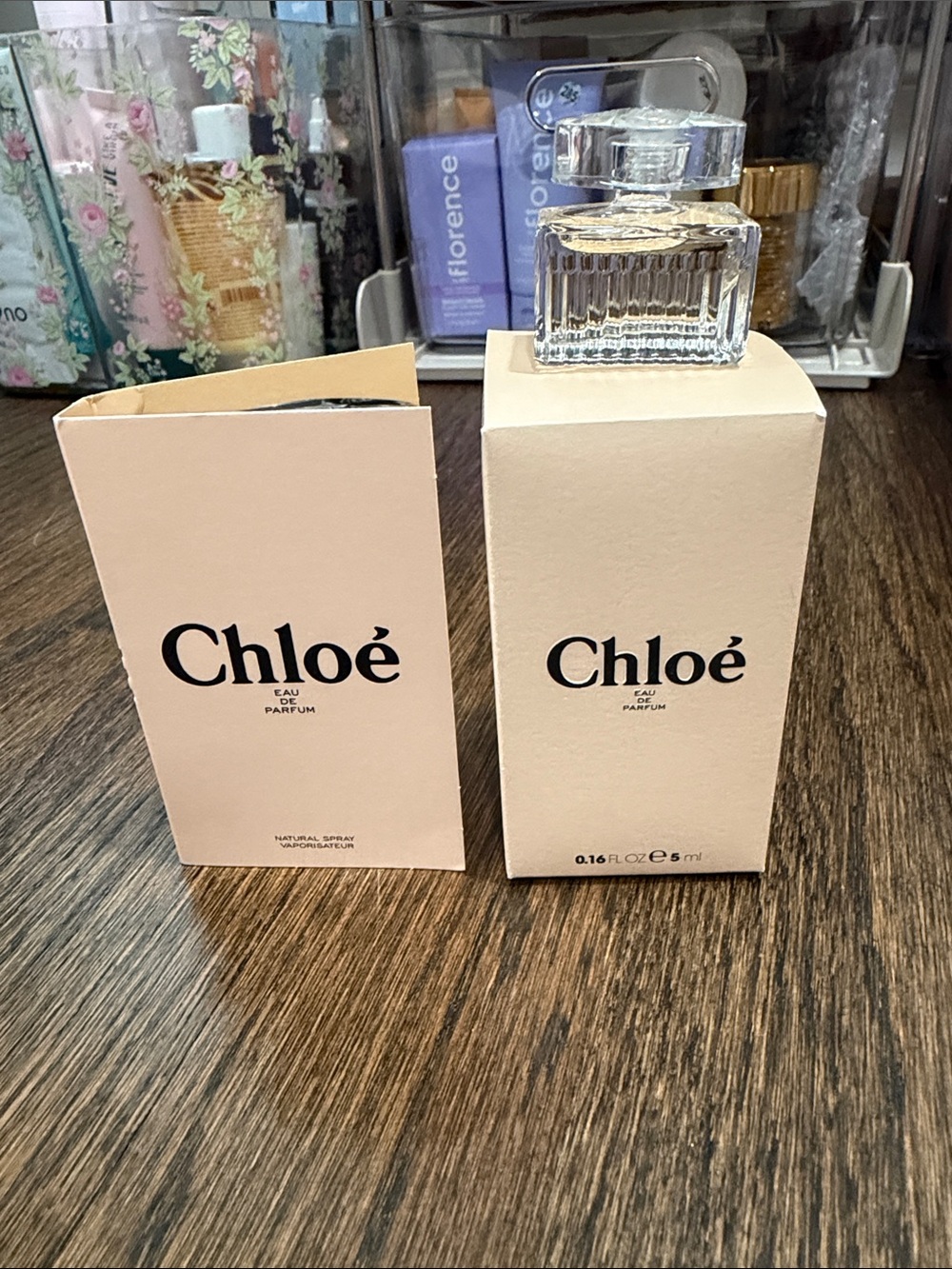 Chloe sample and 5 ml mini
